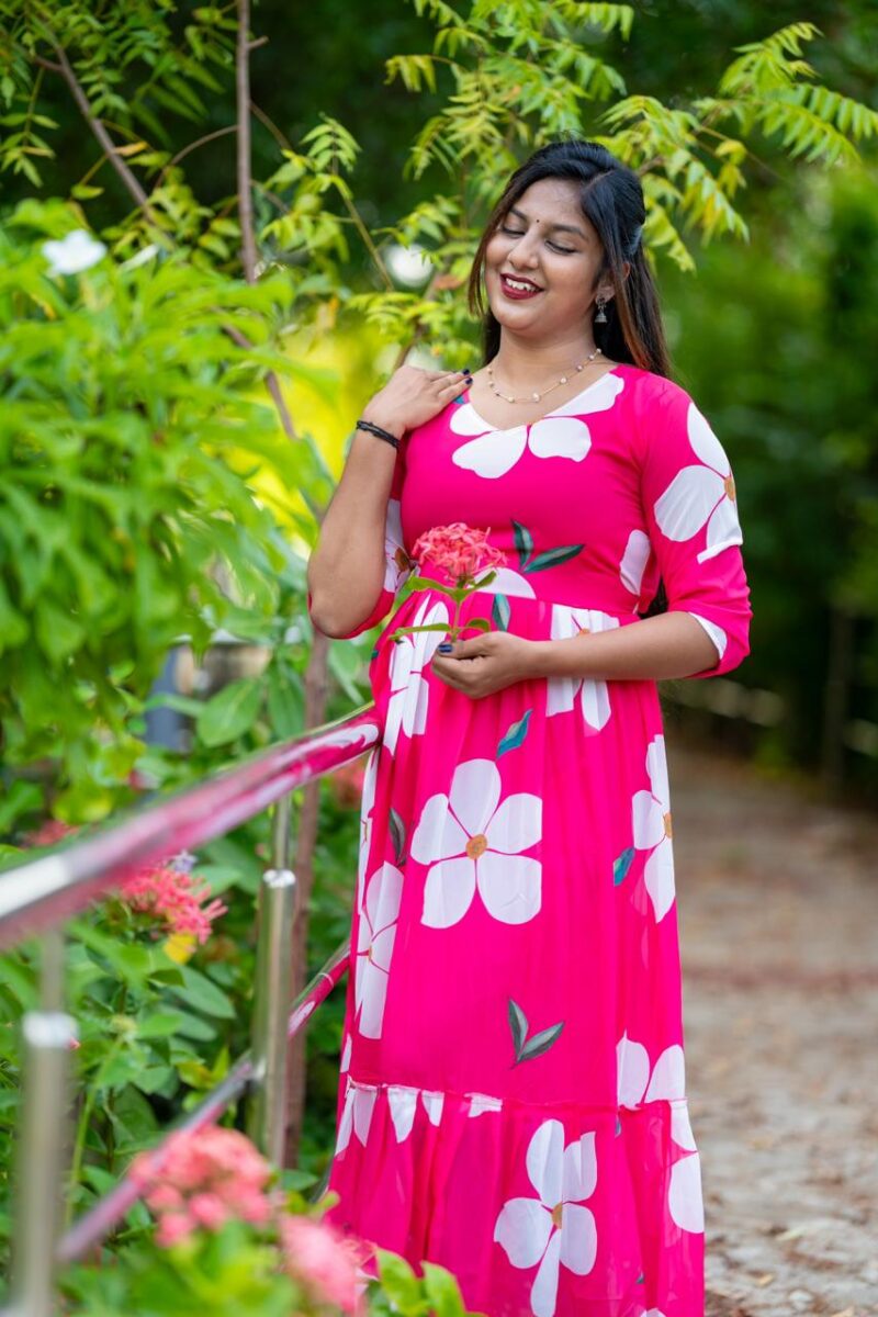 Candy Pink Floral Dress
