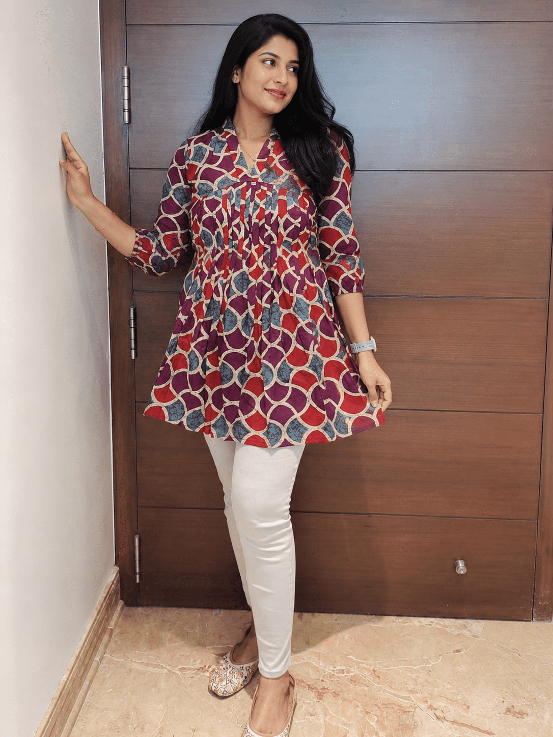 Women’s Jaipur Cotton Short Top - Violet (2025)